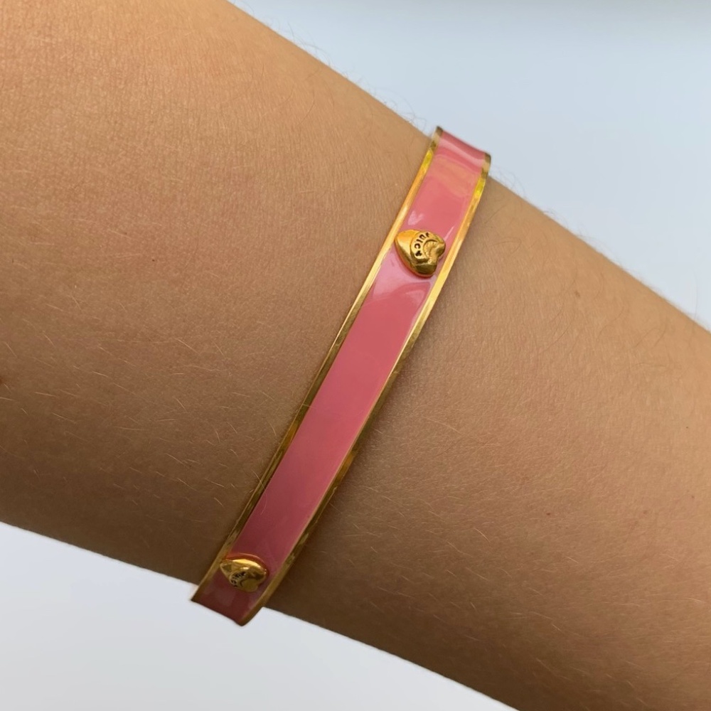 Juicy Couture Pink/Gold Enamel Bracelet
